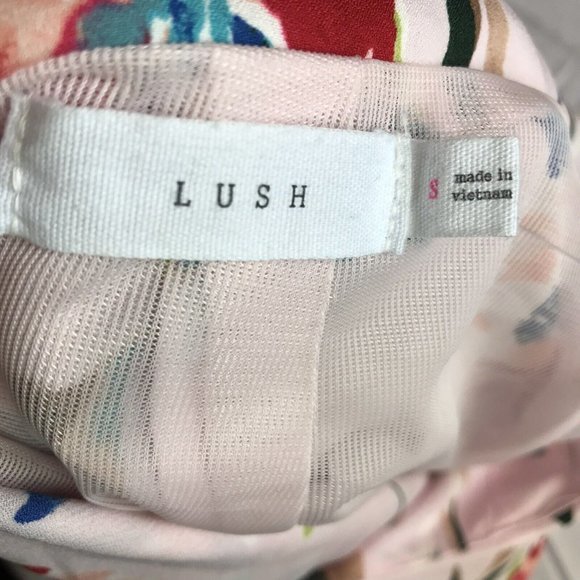 Lush Women's Pink Floral Print Surplice Maxi Dress‎ V-Neck Lined NWT Size Small - Picture 8 of 10